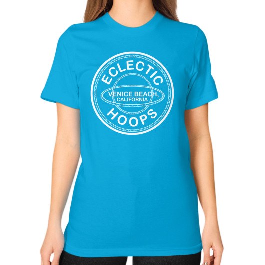 Unisex T-Shirt (on woman) Teal - EclecticHoops.com