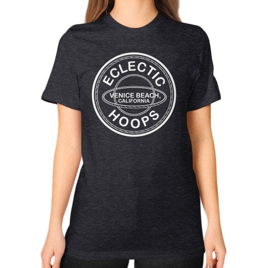 Unisex T-Shirt (on woman) Tri-Blend Black - EclecticHoops.com