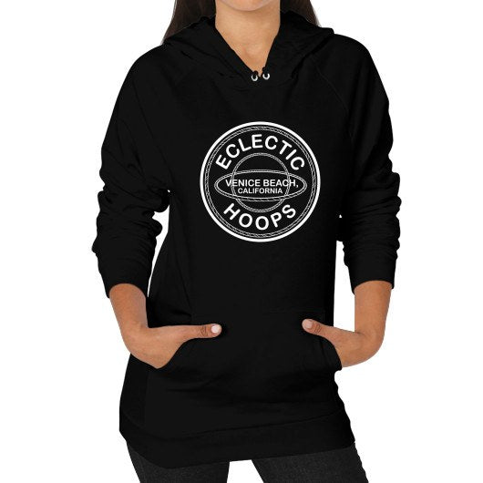 Hoodie (on woman) Black - EclecticHoops.com