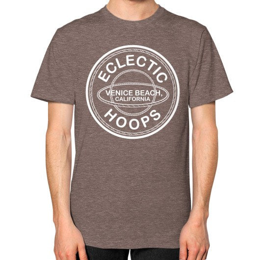 Unisex T-Shirt (on man) Tri-Blend Coffee - EclecticHoops.com