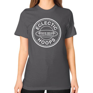 Unisex T-Shirt (on woman) Asphalt - EclecticHoops.com