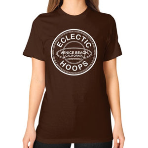Unisex T-Shirt (on woman) Brown - EclecticHoops.com