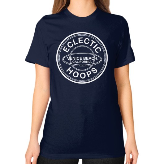 Unisex T-Shirt (on woman) Navy - EclecticHoops.com