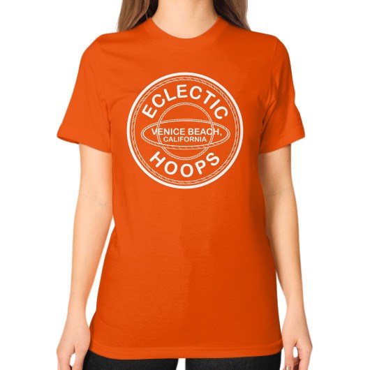 Unisex T-Shirt (on woman) Orange - EclecticHoops.com