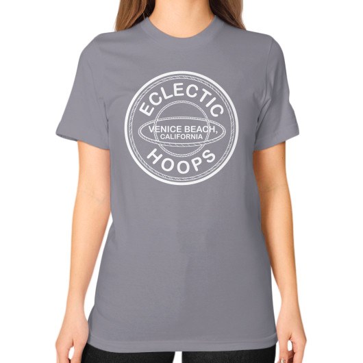 Unisex T-Shirt (on woman) Slate - EclecticHoops.com