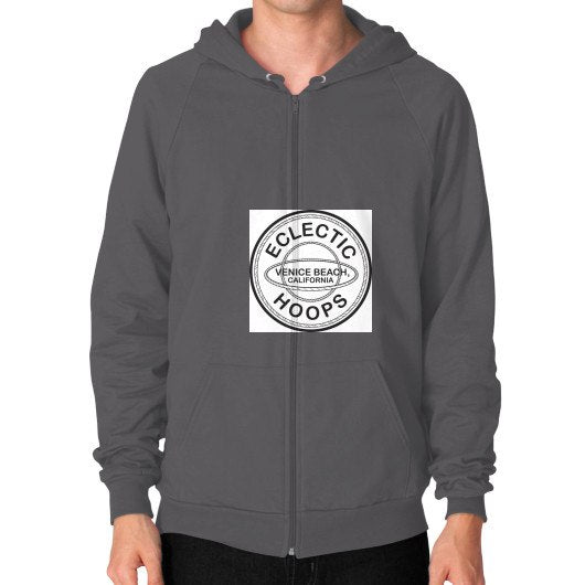 Zip Hoodie (on man) White - EclecticHoops.com