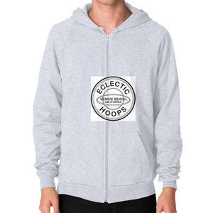 Zip Hoodie (on man) Heather grey - EclecticHoops.com